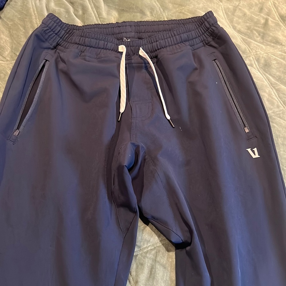 Vuori meta elastic pants, navy, small